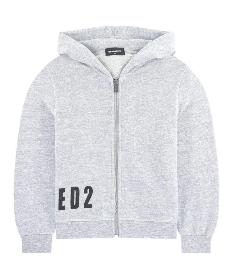 Image for Dsquared2 Boys Side Logo Hoodie Grey