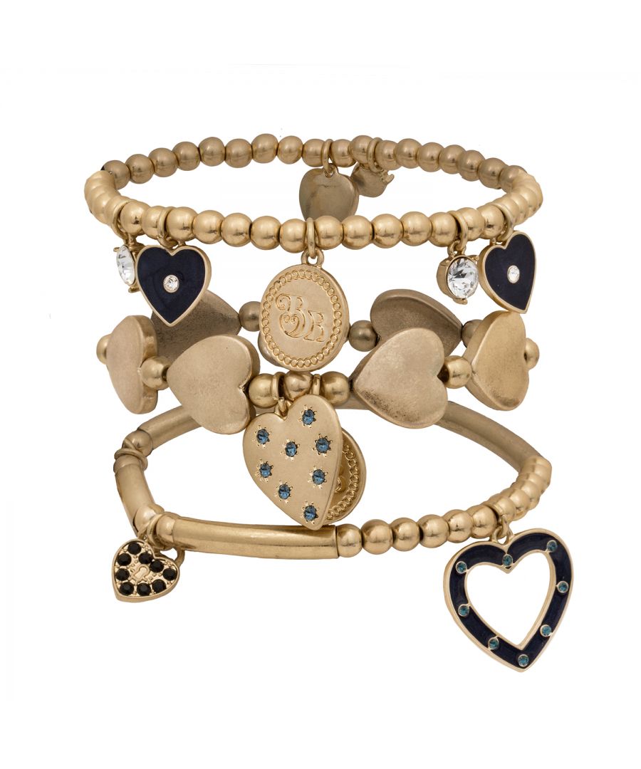 Image for Gold Montana Heart Ball Bracelet Set