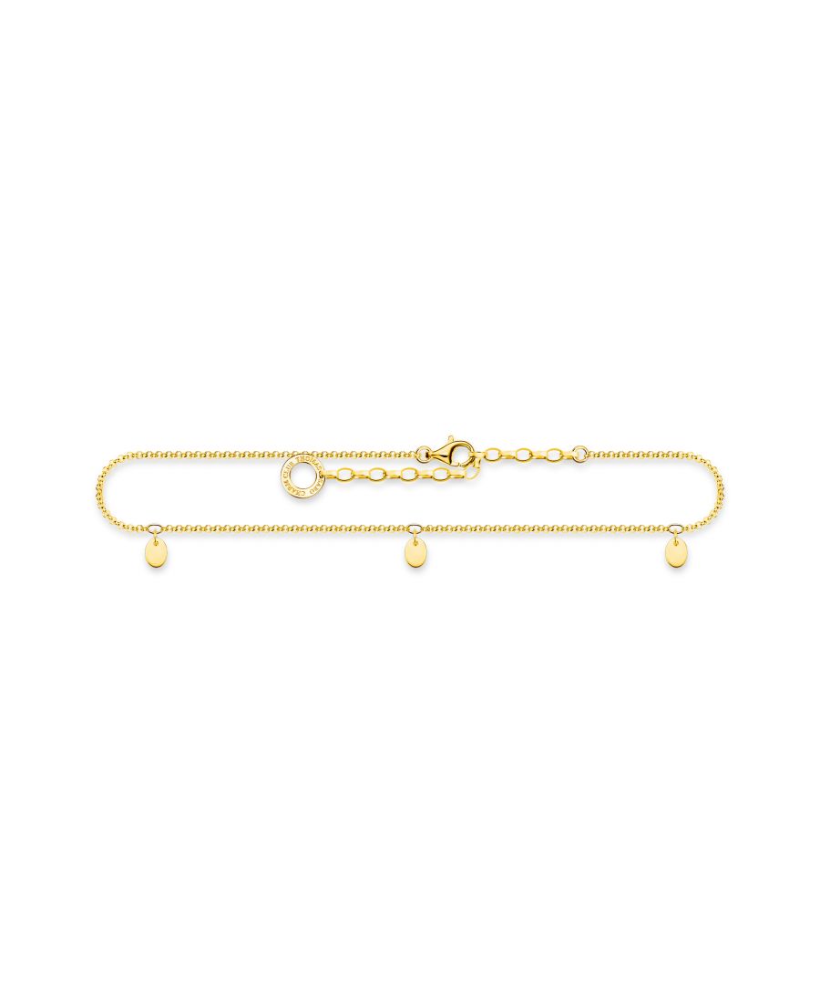 THOMAS SABO Gold Plated Discs Anklet 