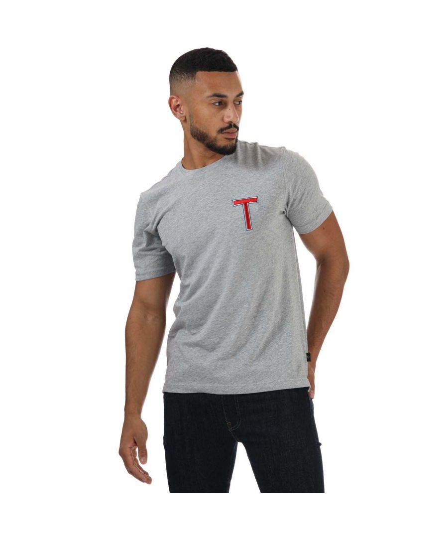 Image for Men's Ted Baker Tedford Varsity T T-Shirt in Grey Marl