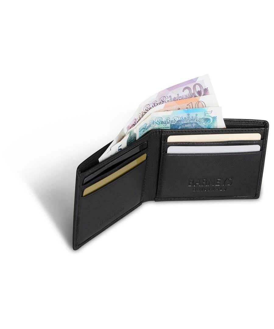 This slimline wallet has been designed by BARNEYS ORIGINALS to reduce pocket bulk. Carry all of your essentials in this gorgeous real leather wallet. Minimal and chic, this classic bi-fold wallet doesn't feature any uneccessary bulk. With inner card slots and 2 notes folds, your pockets will be free from 'wallet warping'.
