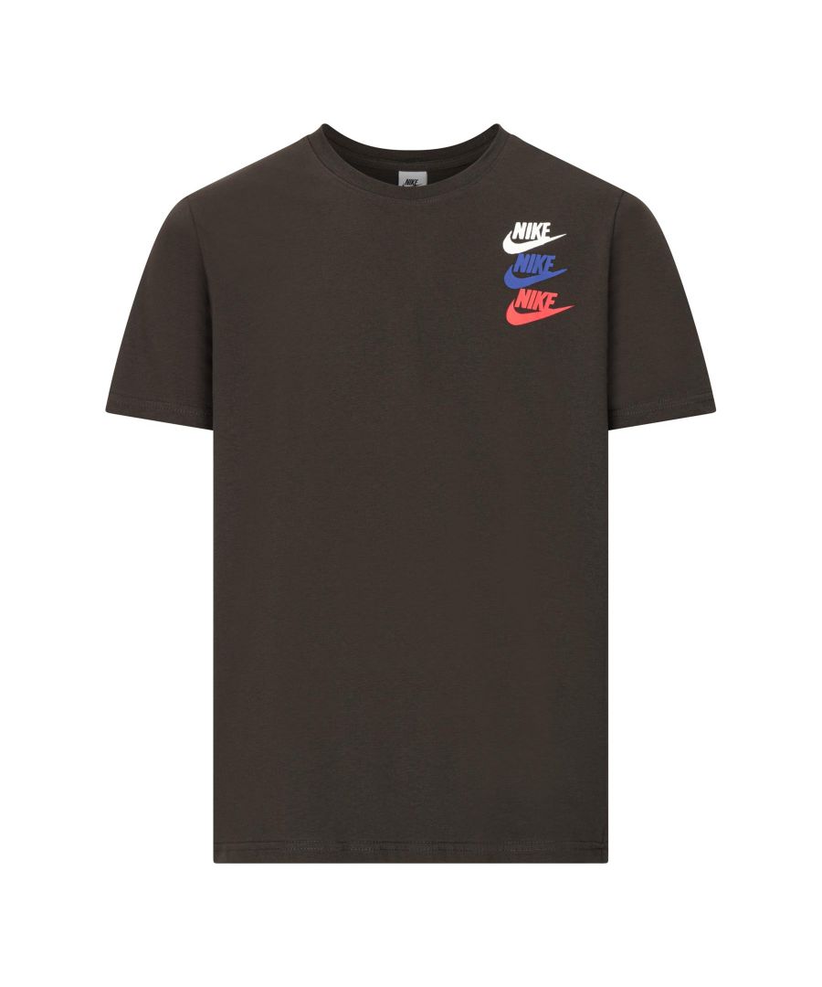Nike Mens Sportswear Men’s Standard Issue T-Shirt Dark Smoke Grey Cotton - Size 2XL