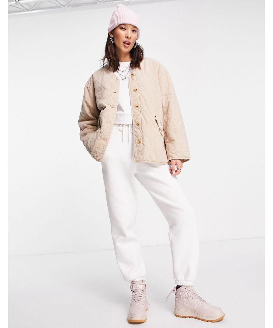 Jacket by Topshop Layer up Quilted design V-neck Button placket Side pockets Relaxed fit  Sold By: Asos