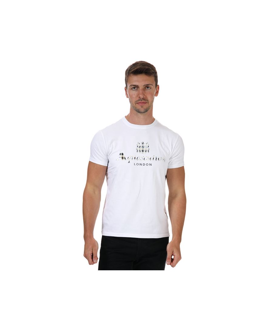 Aquascutum T-shirt voor heren, wit