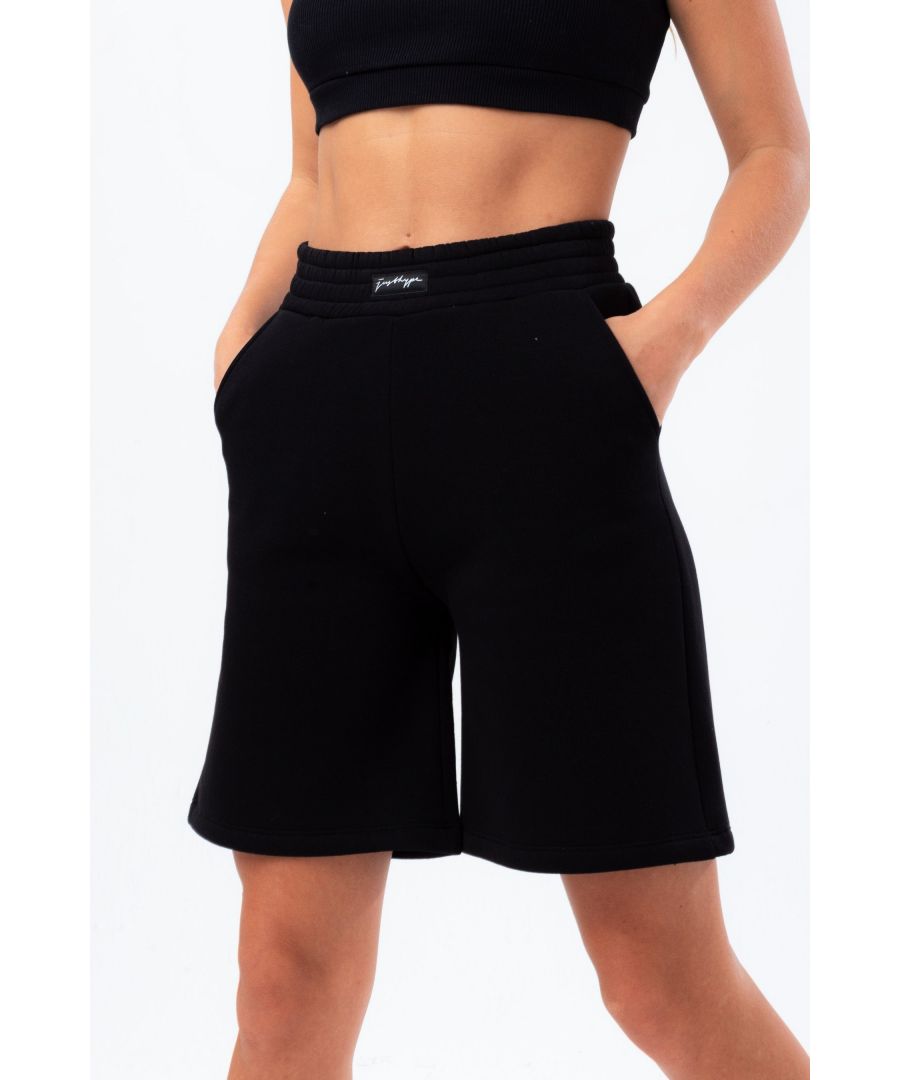 The HYPE. Women’s Black Boxer Scribble Shorts are your next wardrobe go-to. Designed in a soft-touch 65% cotton 35% polyester black fabric blend for the ultimate amount of comfort in our standard boxer short shape. Finished with an elasticated waist, pockets, and a branded woven label. Wear with an oversized tee for an on-trend look. Machine wash at 30 degrees.