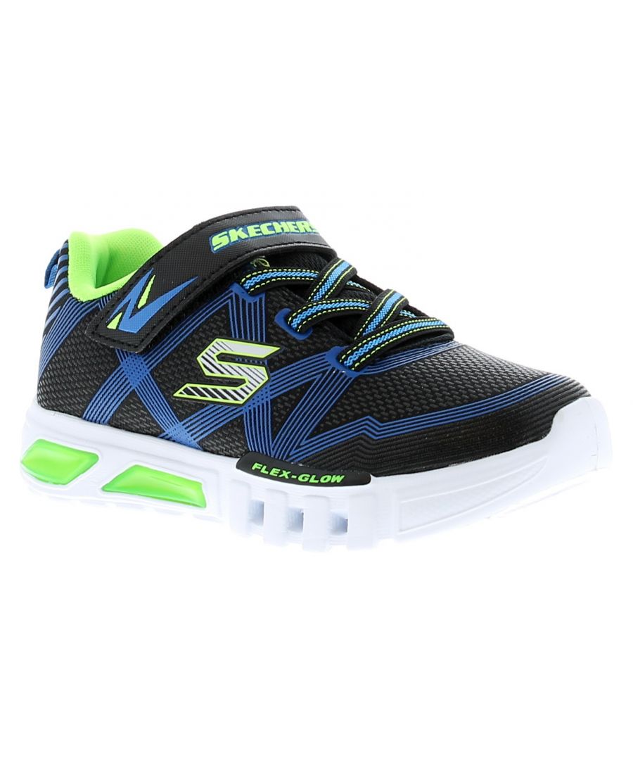Image for Skechers Flex Glow Infants Boys Running Shoes & Trainers black