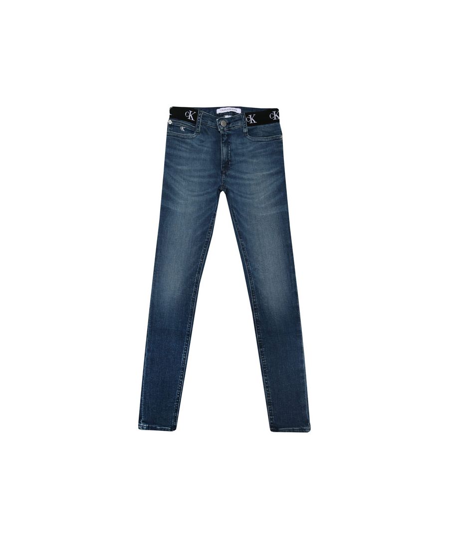 Image for Girls' calvin klein junior skinny jeans in denim