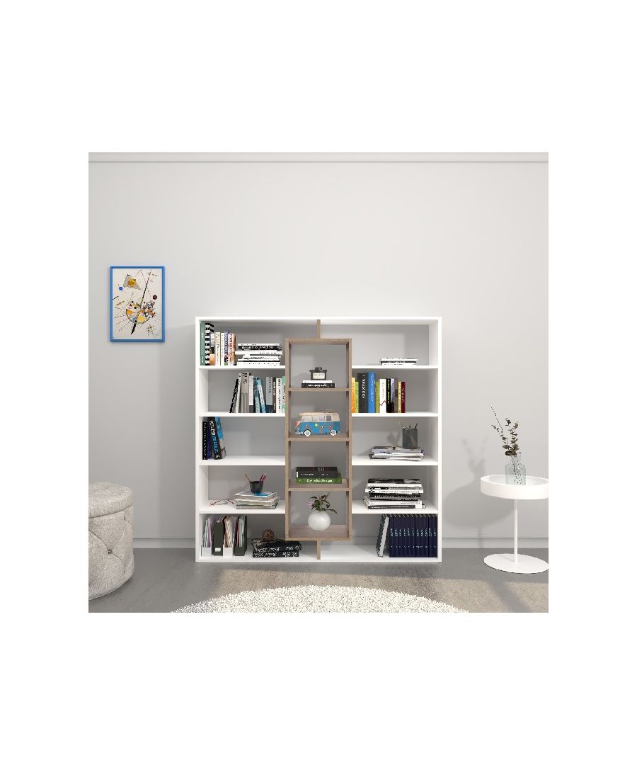 Image for HOMEMANIA Dalia Bookcase, in White, Sonoma