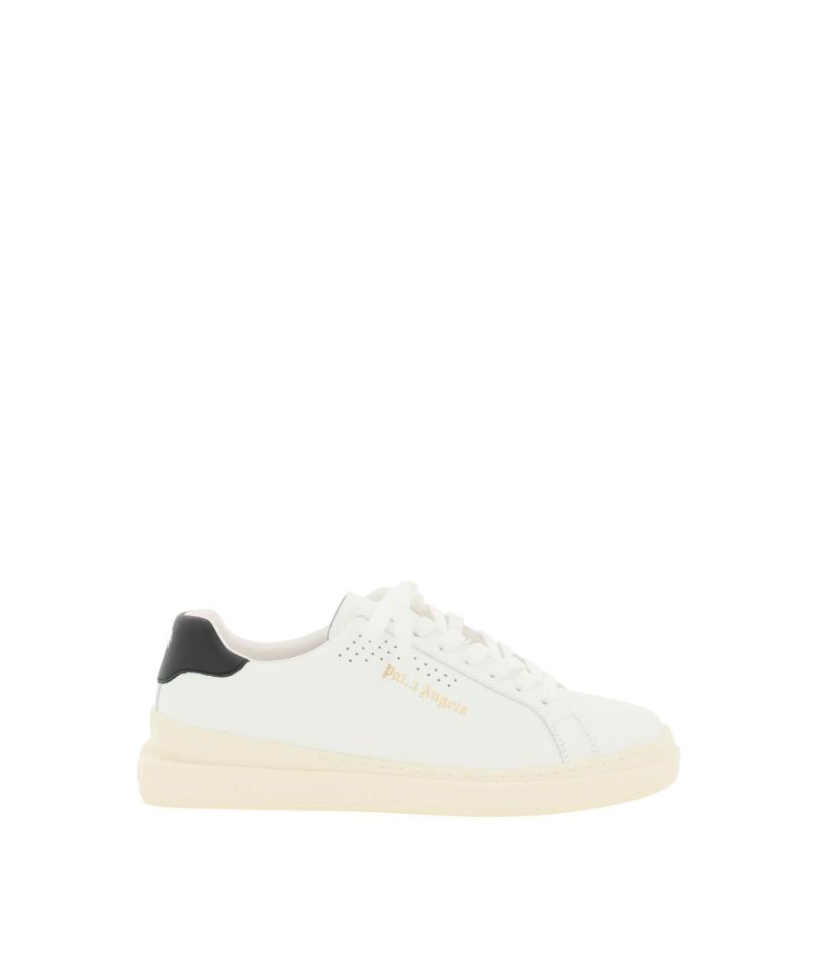 Palm Two leather sneakers by Palm Angels with side laminated lettering logo. Contrasting heel tab with printed palm.Lace-up closure, fabric and leather lining, removable leather insole, rubber squared sole with rear embossed logo. Extra laces included.