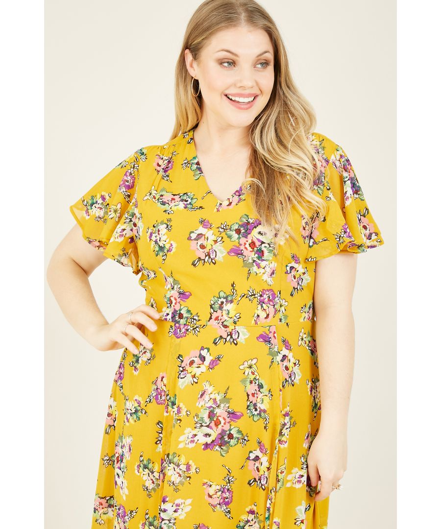 Yumi Yellow Floral Maxi Dress
