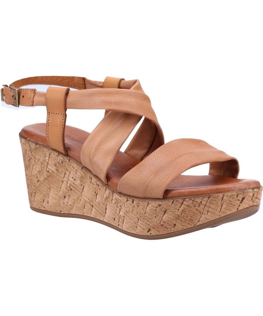 Image for Hush Puppies Womens/Ladies Monique Leather Wedge (Tan)