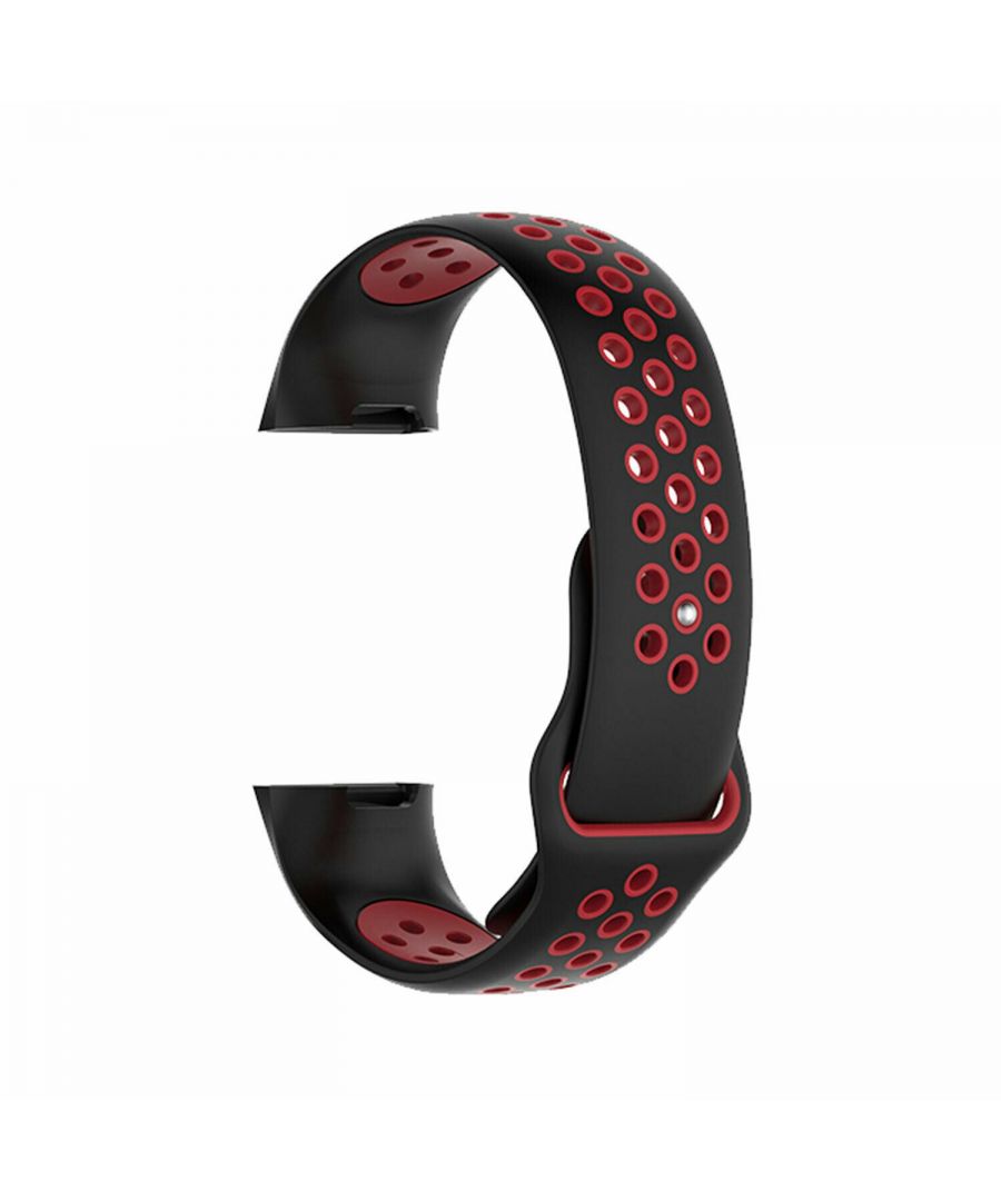 Aquarius Fitbit Charge 3 Silicone Replacement Watch Strap Band - Large, Black/Red  MATERIAL: Adjustable accessory straps for Fitbit Charge 3 are made of flexible and durable Silicon material with stainless steel buckle, which makes the strap easy to install and remove. Eco-friendly, comfortable to wear and safe for the human skin.  PERFORATIONS DESIGN: Breathable and hybrid design, made by unique two-colour injection moulding technology, lightweight and sweat & water-resistant, never fade or dim. Four colours are available for choice, an ideal accessory for your Fitbit Charge 3. SECURE & COMFORTABLE: Easily and securely locks into or remove from your Fitbit Charge 3 smartwatch bands by just one button. No buckle or tool needed, very secure and comfortable to wear. Length can be adjusted via the pin-and-tuck closure, free to choose the size that fits women and men best and most comfortable. COMPATIBLE MODELS: Specifically designed for your Fitbit Charge 3/Charge 3 SE fitness tracker (The tracker is not included). Easy to install and adjust the size according to your wrist. Perfect fit for small size, large size wrist. Multiple alternative holes for a suitable size.  APPLICATIONS: Fitbit charges 3 straps fit for Yoga, gym, climbing, running, driving, fitness, take it swimming or in the shower and there's no interference with the monitoring and tracking functions of your smartwatch. Can accessories your outfits make your mood great in daily life?  Aquarius Sports Silicone Meet Your New Fitbit Charge 3 Fitness Activity Tracker Aquarius New Release durable Fitbit Charge 3 sports silicone bands will provide the best wearing experience for you especially for a workout. And they will make your life colourful easier and comfortable