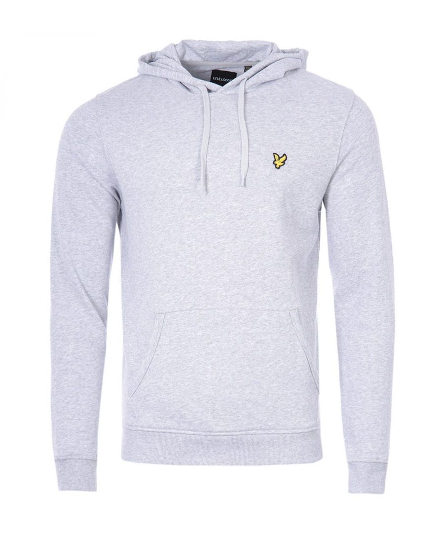 Lyle & Scott Pullover Mens Hoodie ML416VOG - Grey Cotton - Size Medium