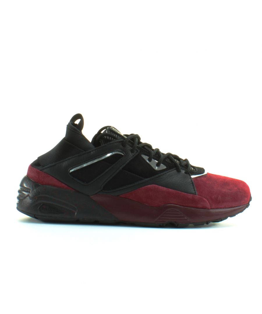 Puma Blaze Of Glory Halloween Red Suede Leather Mens Lace Up Trainers 363547 01
