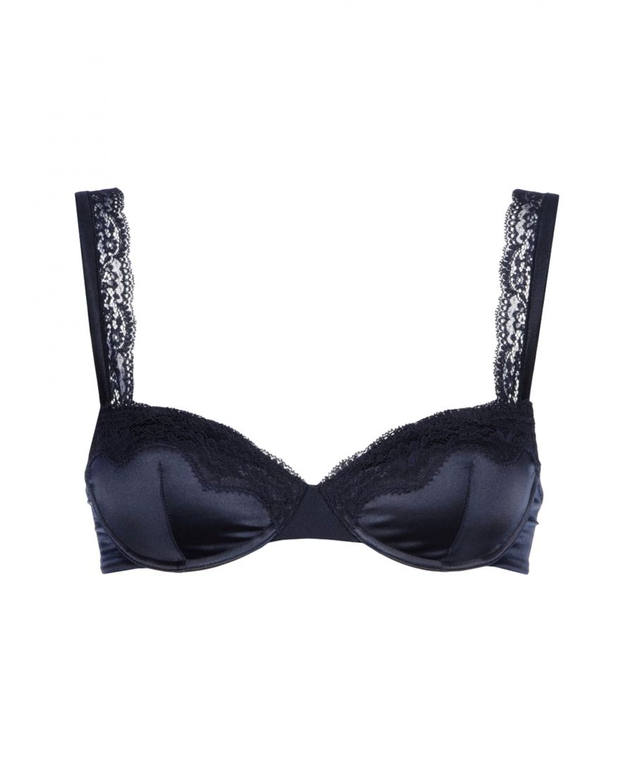 stretch, lace, satin, no appliqués, solid colour, rear hook-and-eye closure, padded inner, balconette bra