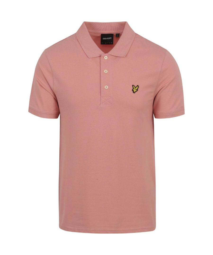 Lyle & Scott merk borstlogo palmroze poloshirt