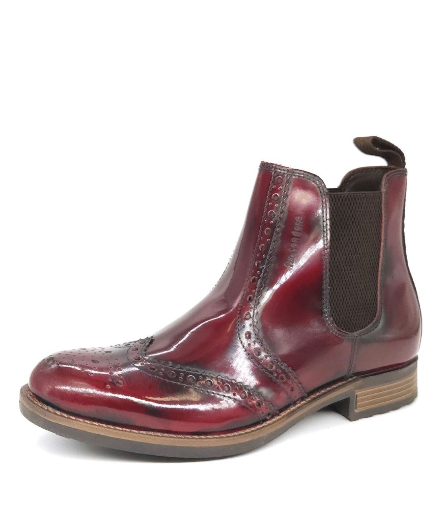 HX London Albert Leather Oxblood Mens Chelsea Boots - Red - Size UK 12