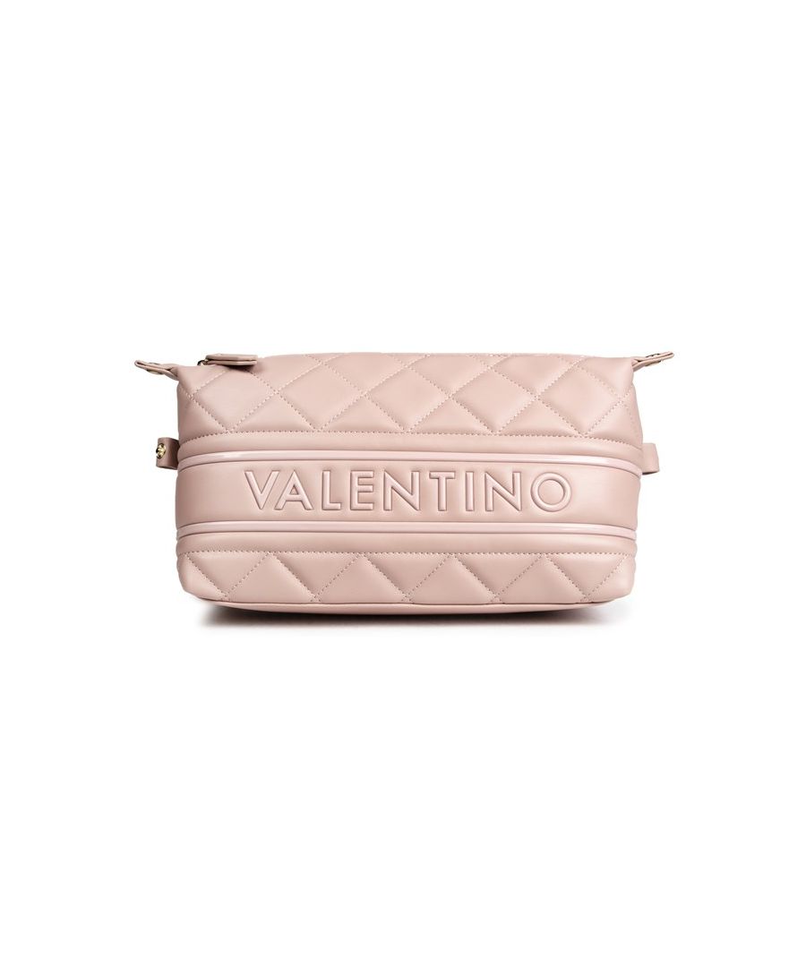Womens pink Valentino Bags ada cosmetic bag, manufactured with polyurethane. Featuring: quilted design, zip closure, internal zip section, fully lined and front branding.