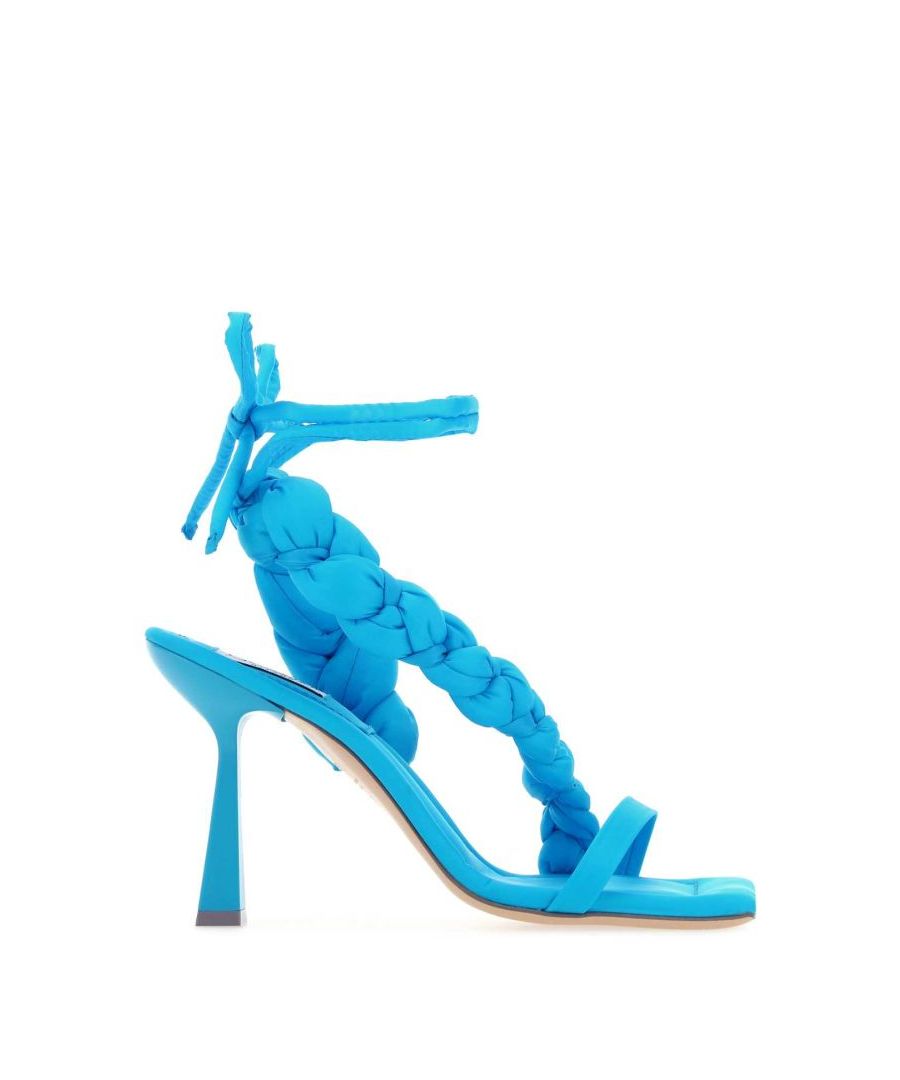 Turquoise nylon Untangled sandals