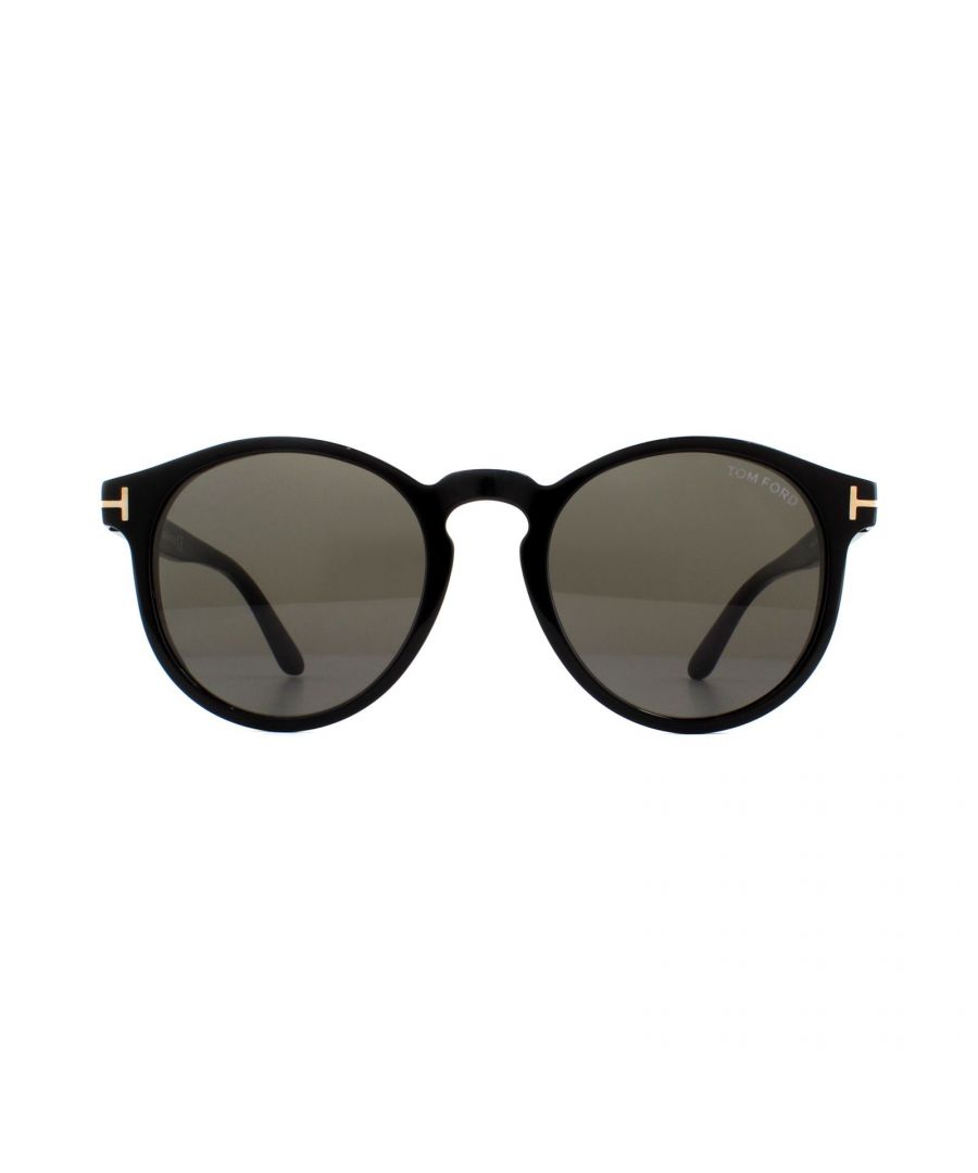Image for Tom Ford Sunglasses Ian 0591 01A Shiny Black Grey Smoke Gradient