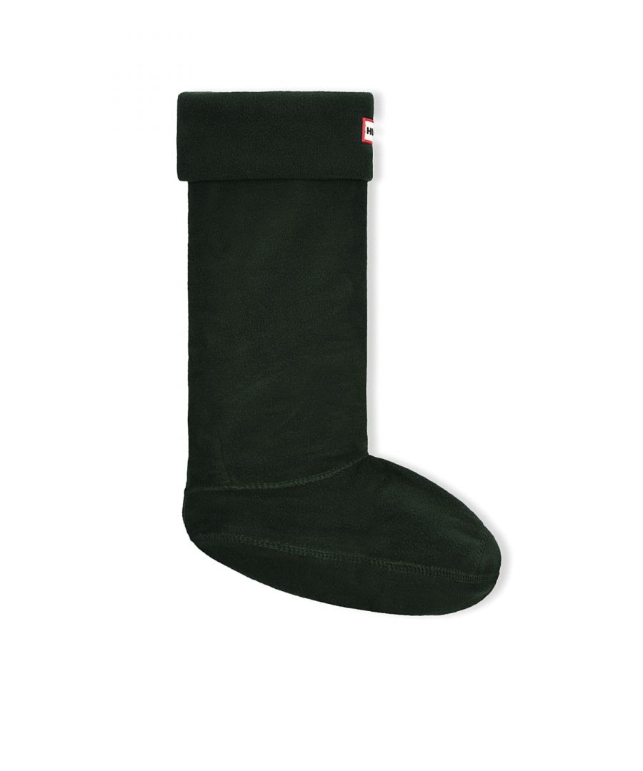 Hunter Mens Tall Fleece Welly Socks - Green - Size UK 6-8