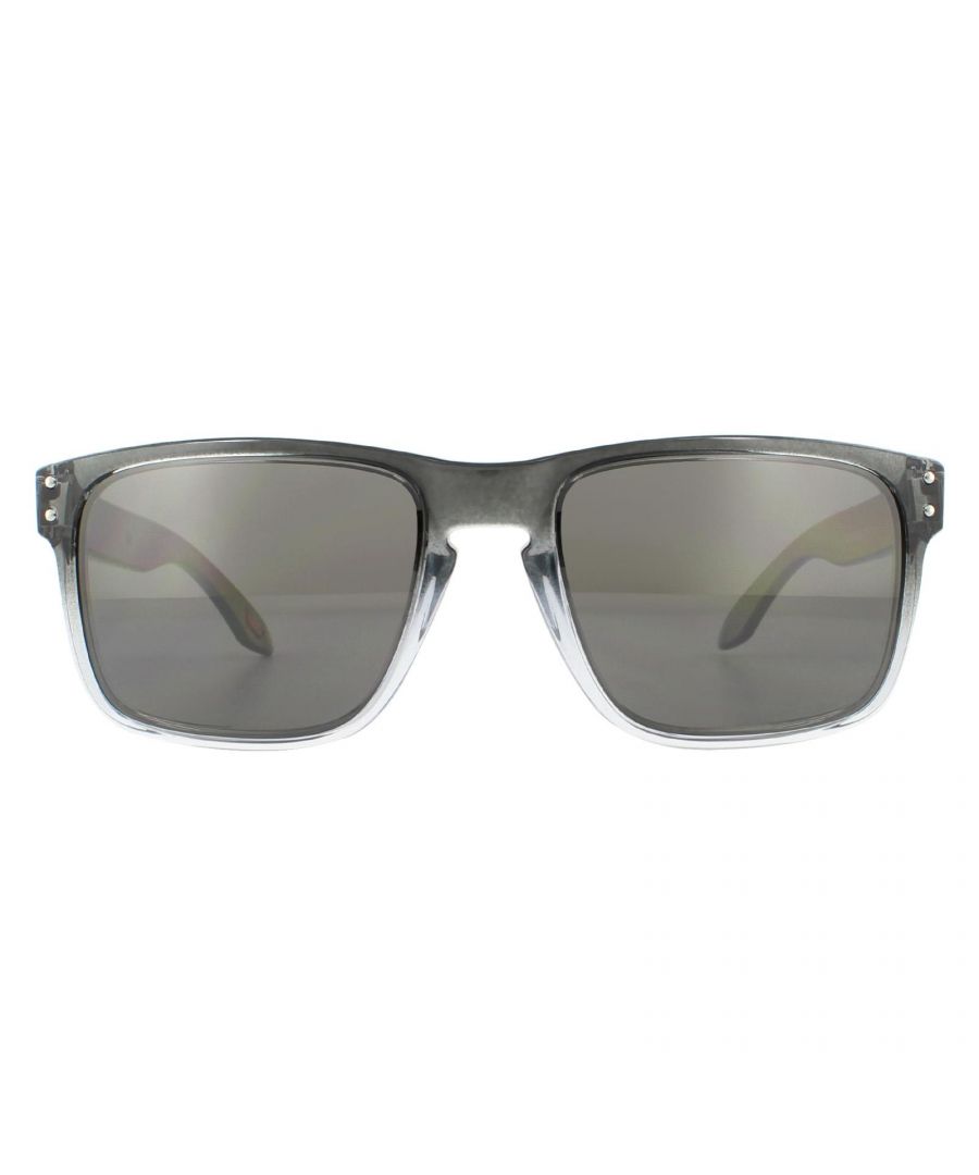 Oakley Sunglasses Holbrook OO9102-O2 Polished Black Grey Polarized have a retro look in this vintage style designed by snowboarding superstar Shaun White but with the awesome engineering and design that is the Oakley norm.