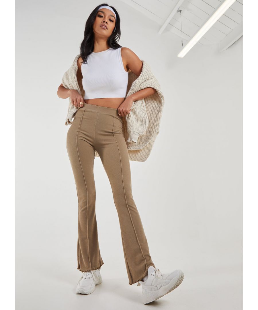 Stay casual yet chic in these Hem Flare Leggings. Whether you're out with friends or relaxing at home, these trousers are designed for the ultimate comfort.