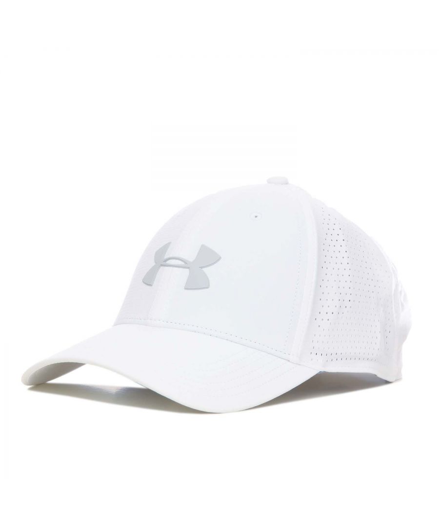 Mens Under Armour Driver 3.0 Cap in white.- Adjustable closure.- UA Classic Fit features a pre-curved visor & structured front panels that maintain shape with a low profile fit.- Durable woven front panels provides a flexible fit & feel.- Laser-perforated back panel for added breathability.- UA sweatband gives greater stretch & recovery  an ultra-soft feel & more breathable performance.- Raised heat seal logo.- 89% Polyester  11% Elastane.- Ref: 1328670100