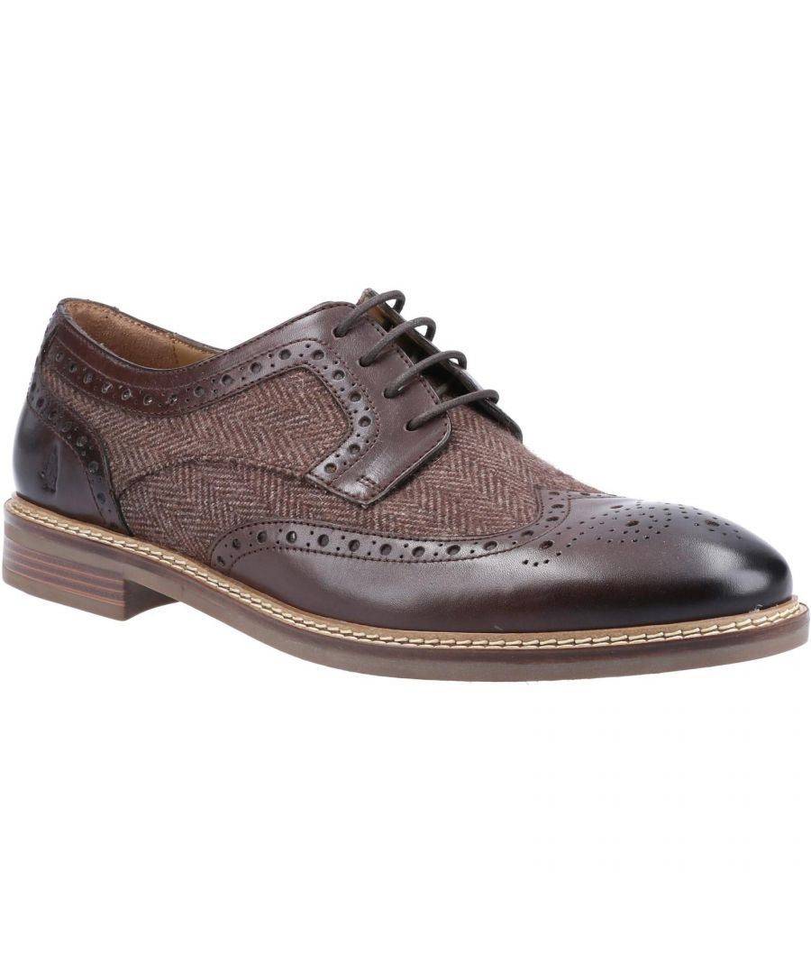 Image for Hush Puppies Mens Bryson Leather Oxfords (Chocolate Brown)