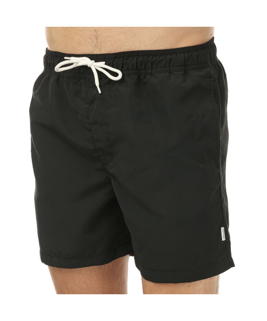 Jack & Jones Mens Aruba Swim Shorts in Black - Size Medium