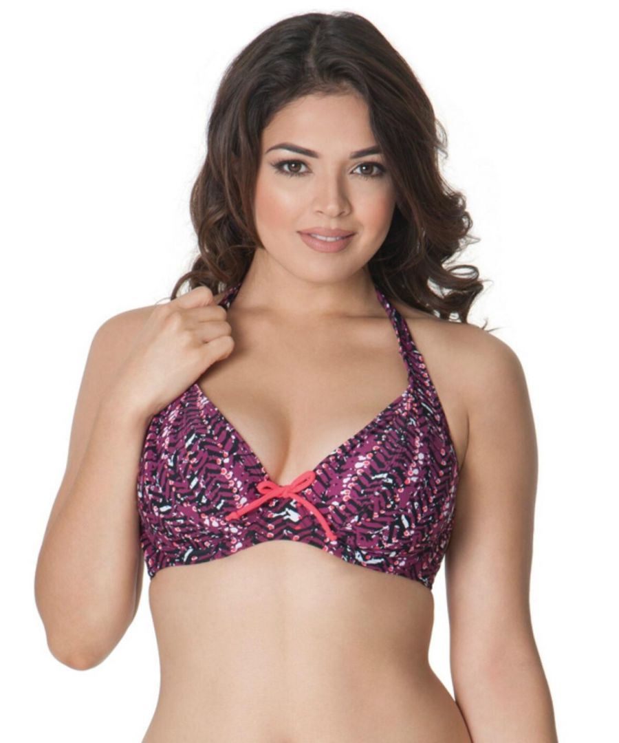 Curvy Kate Womens CS2921 Instinct Halterneck Bikini Top - Purple - Size 30H