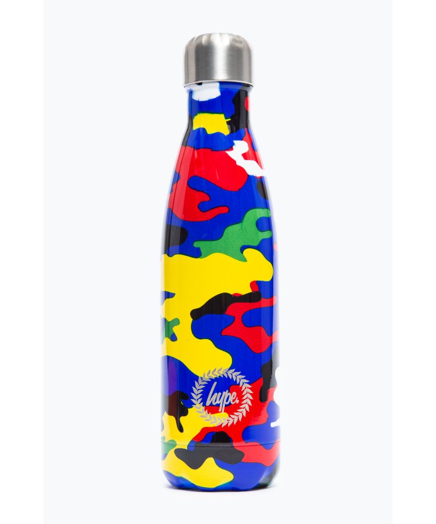 Image for Hype Primary Camo Metal Water Bottle - 500Ml