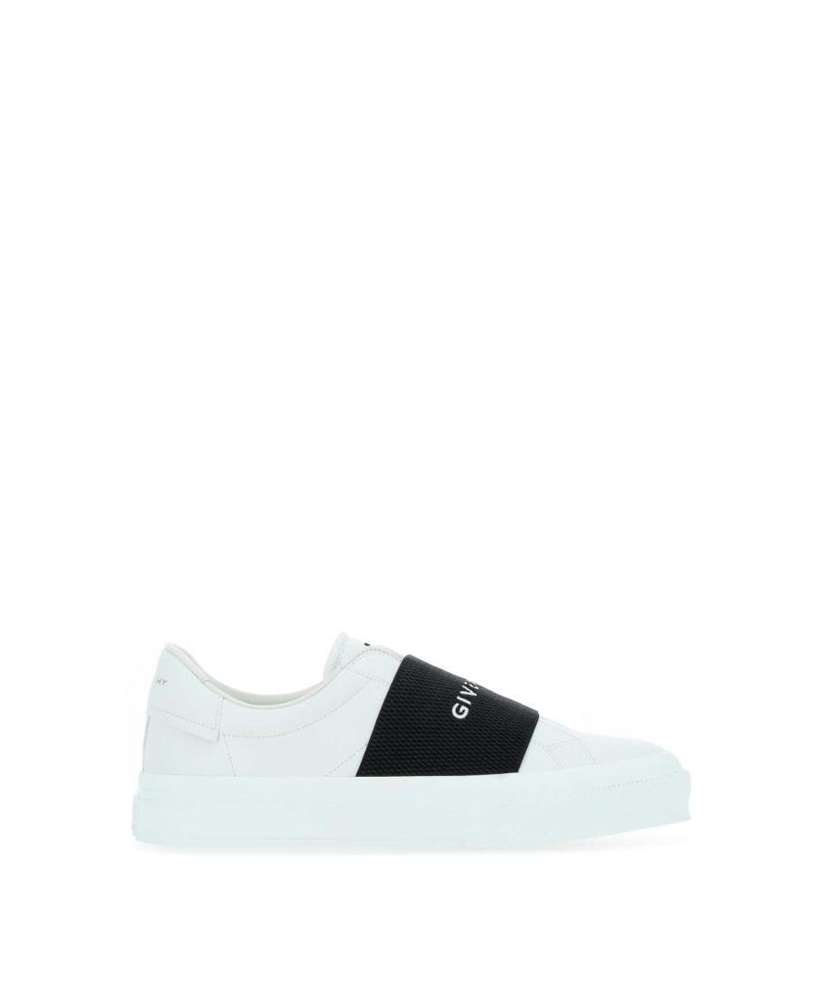 White leather City slip ons