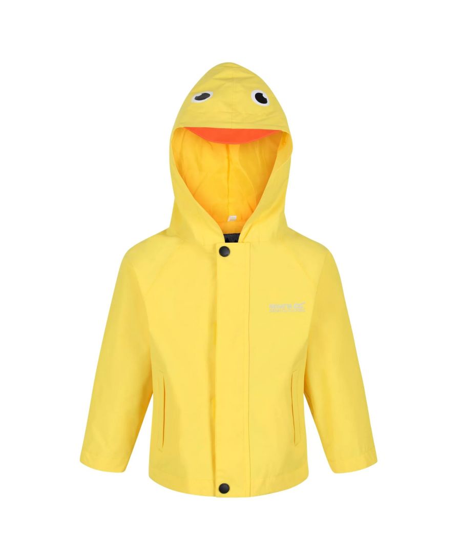 Material: Synthetic Fibre. Fabric: Hydrafort. Design: 3D, Duck, Logo. Fabric Technology: Insulating, Thermo-Guard, Waterproof, Windproof. Taped Seams. Neckline: Hooded. Sleeve-Type: Long-Sleeved. Hood Features: Grown On Hood. Fastening: Stormflap, Stud, Zip.