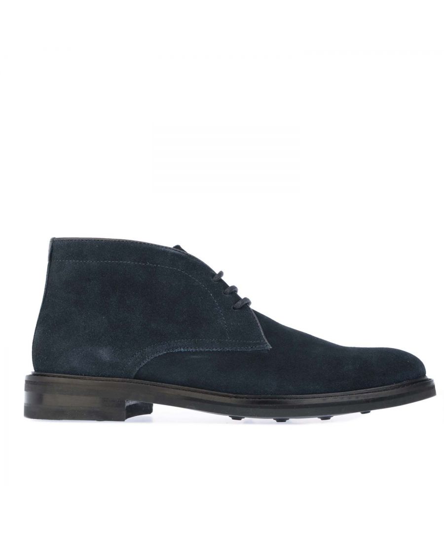 Mens Ted Baker Andrews Suede Chukka Boots in navy.- Suede upper.- Lace up fastening.- Round toe.- Comes in Ted Baker branded packaging.- Rubber sole.- Leather upper and lining.- Ref:263250NAVY