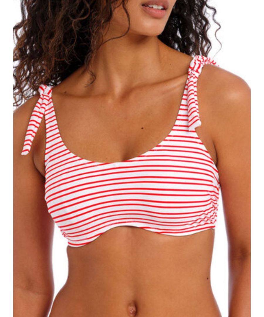 Freya Womens New Shores Bralette Bikini Top - Red Polyamide - Size 38DD