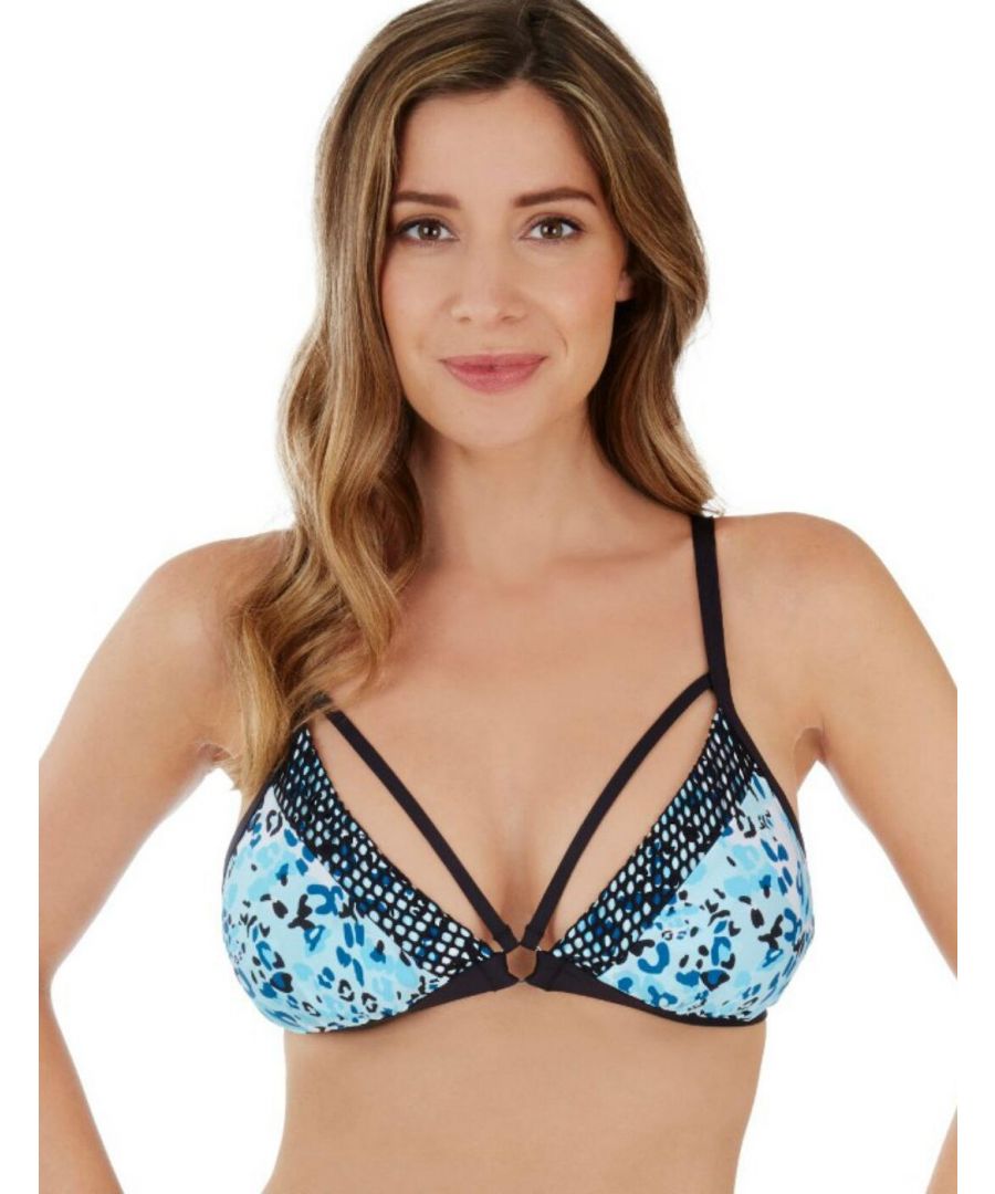 Lepel Womens Adventure Bay Triangle Top Blue Multi - Size X-Small