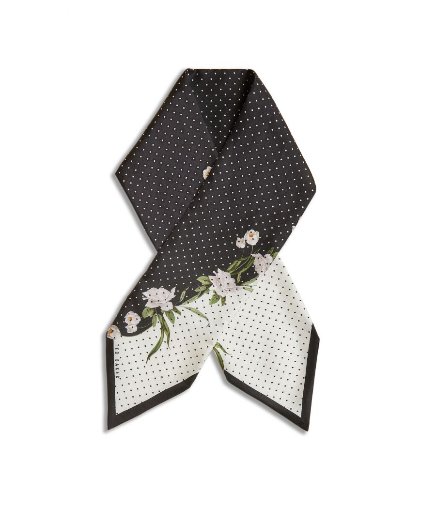 Image for Ted Baker Giaa Elderflower Skinny Tie Scarf, Ivory