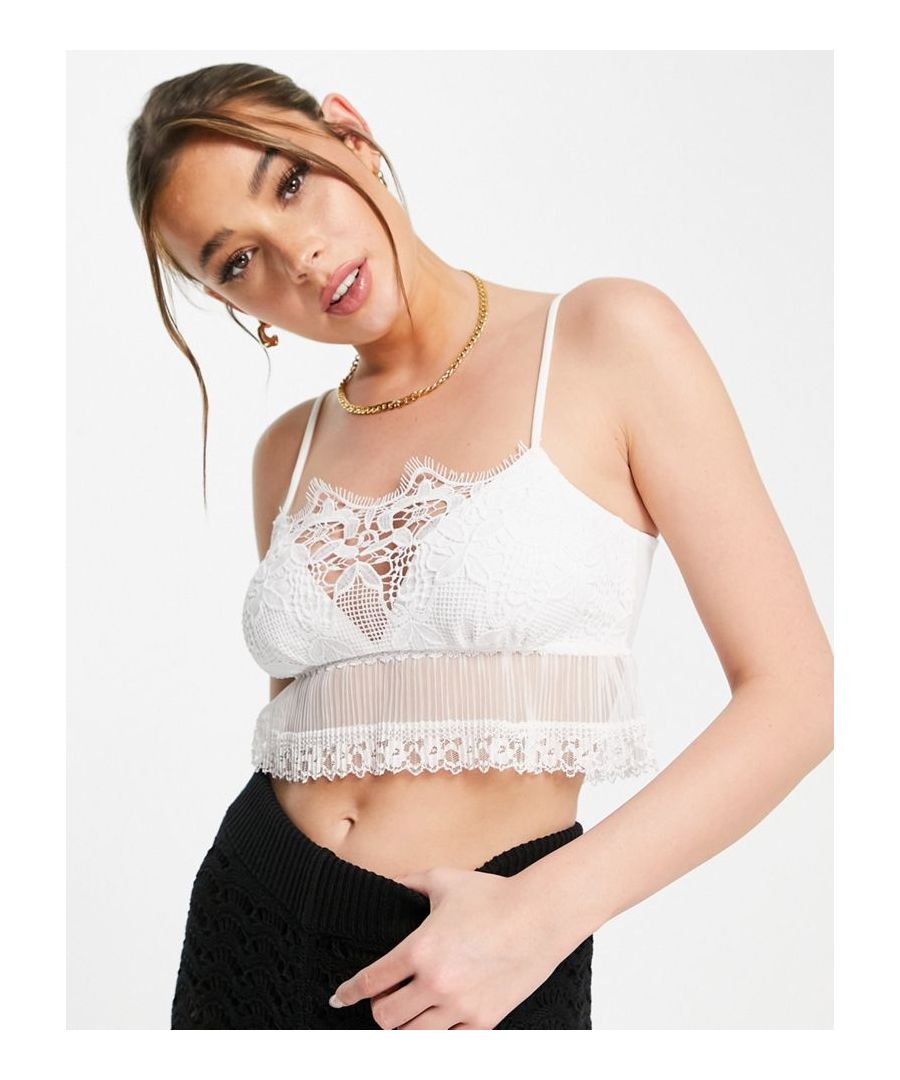 Tops by Miss Selfridge Your better half Square neck Fixed straps Cropped length Regular fit Sold by Asos