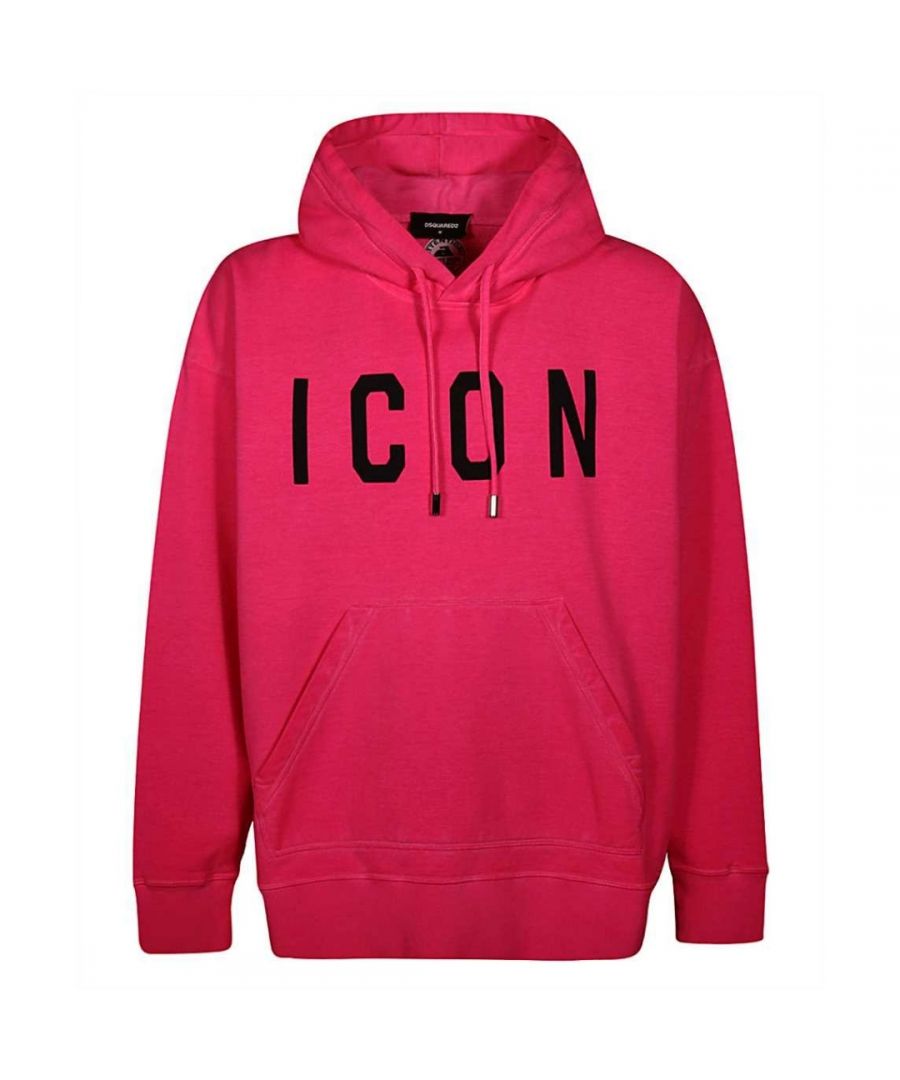 Dsquared2 Large Icon Print Pink Hoodie