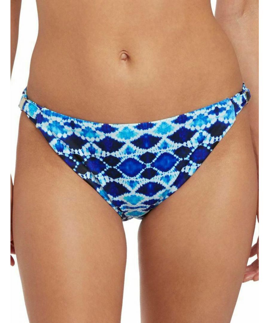 Fantasie Womens 6517 Tuscany Mid Rise Bikini Brief - Blue - Size 10 UK