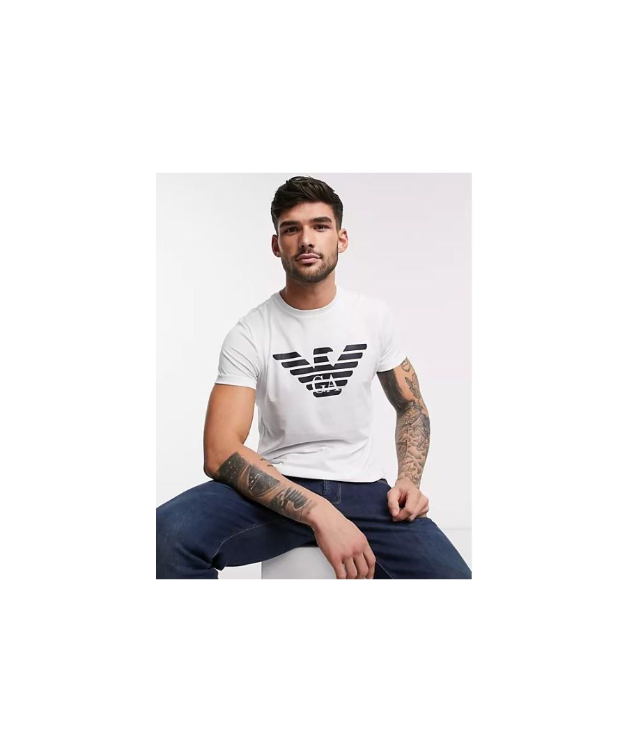 Crew neck, \nShort sleeves, \nBranded design, \nRegular fit, \nA standard cut for a classic shape, \nGo-with-everything jersey, \nMain: 100% Cotton