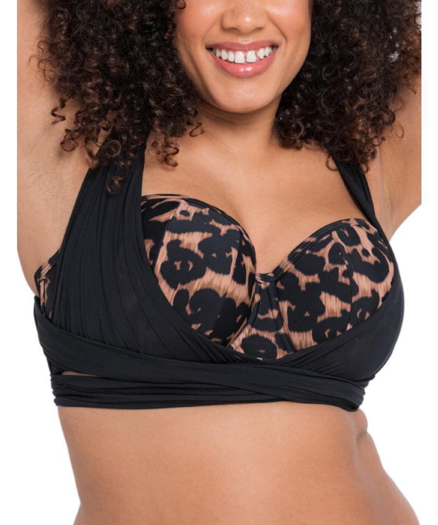 Curvy Kate Womens Wrapsody Bandeau Bikini Top - Multicolour Nylon - Size 32D