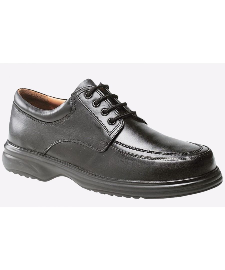 Roamers Hampden Leather Shoe Mens - Black - Size UK 10