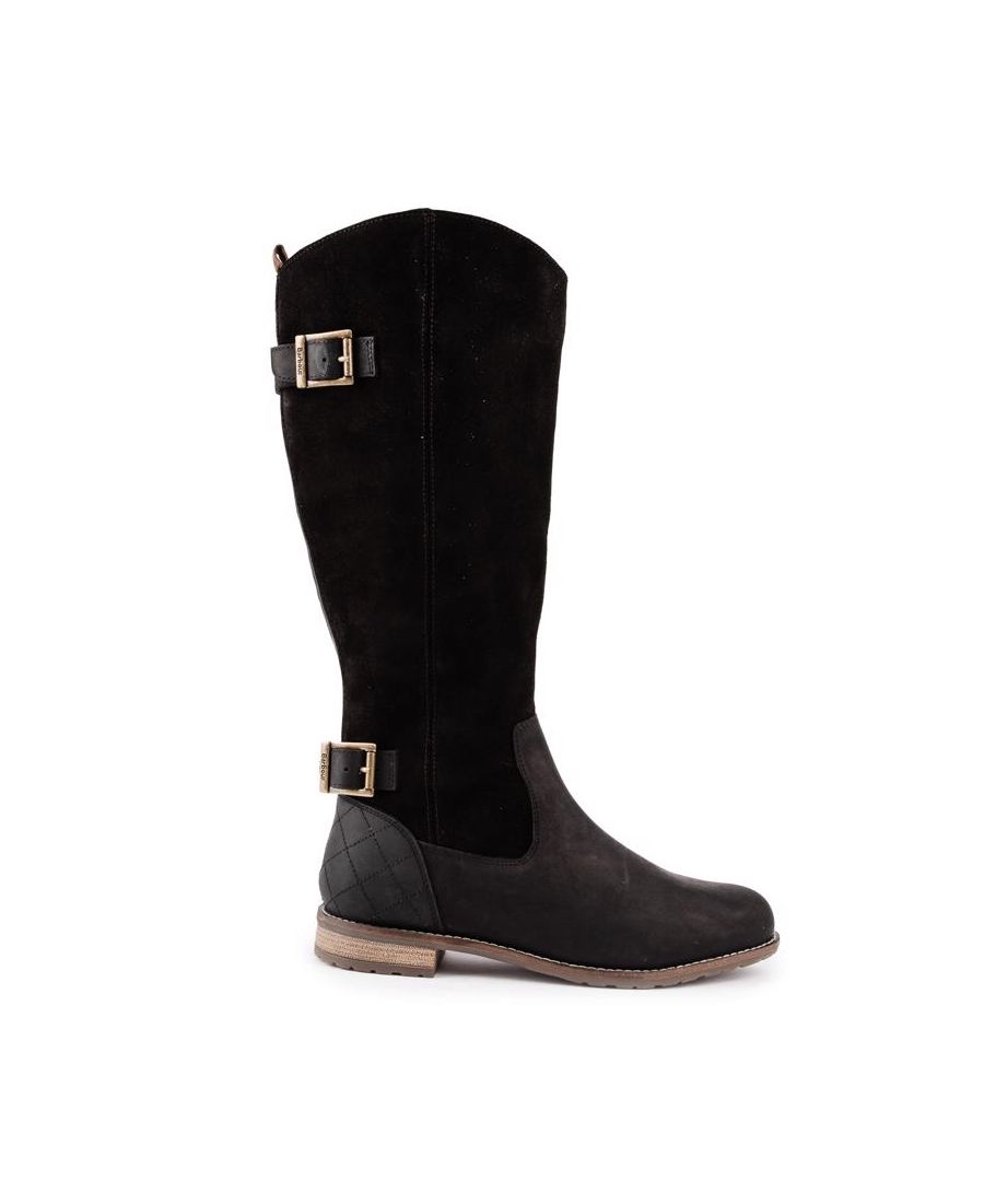 These Beautiful Black Leather Knee-high Elizabeth Boots From Barbour Are A True Wardrobe Staple For City Strolls To Country Side Outfits. They Feature A Tartan Lining, Leather Insole, Branded Buckle Adornment And A Contemporary, Timeless Designer Look.