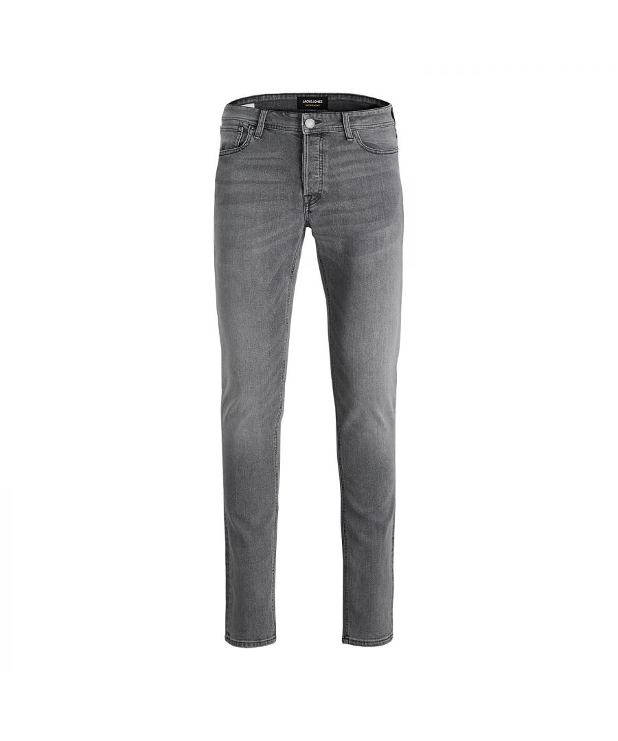 Slim fit Glenn: You like the look of skinny jeans but want a little more room in the thigh. Sounds like these Glenn slim jeans are the perfect fit for you. And yes, they’re comfortable too; the denim has all the stretch you need.\n\nFeatures:\nSlim-fit jeans with a tapered leg and low rise\nThe details of the classic five-pocket style\nButton fly\nThe denim has stretch added for comfort\n98% Cotton, 2% Elastane\n\nWashing Instruction:\nMachine wash at 30°C\nTumble dry on low heat settings\nIron Temp.: High temp. iron. Highest temp. 200°C\n\nNote: Do not bleach, Dry clean (no trichloroethylene)\n\nIf you spill something that leaves a stain on your jeans, rub them with a damp cloth with warm water and a little bit of soap. That might just do the trick.\n\nPackage Includes: Jack & Jones Men's Denim Jeans