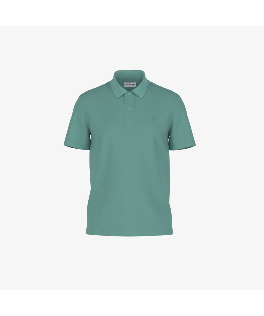 Lacoste Mens Ultra Light Pique Movement Polo Shirt in Teal Cotton - Size Small