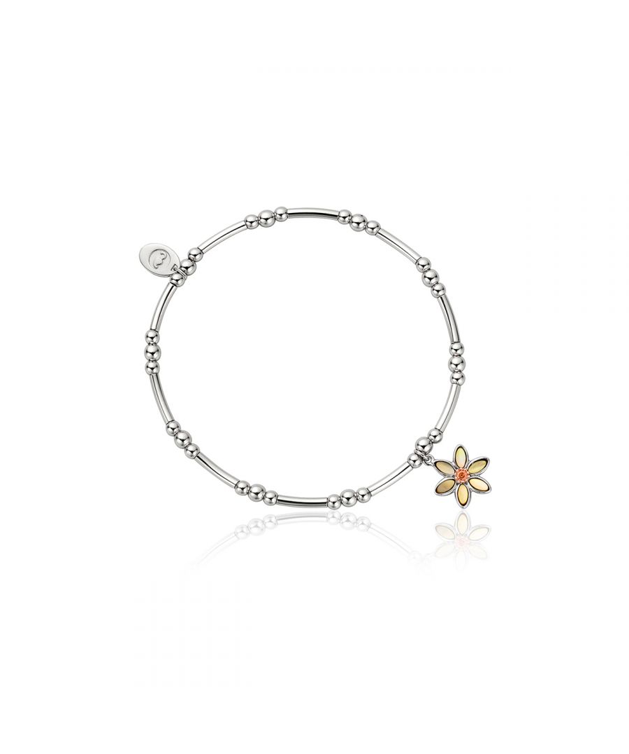 The golden bloom of a daffodil brightens any day - and the beautiful flower is reimagined in sterling silver and 9ct gold in our Affinity collection of stylish jewellery.The delicately crafted golden daffodil is presented on a 16-16.5cm silver bead bracelet. It makes a stunning style statement worn alone or as the perfect stacking bracelet for a contemporary look.