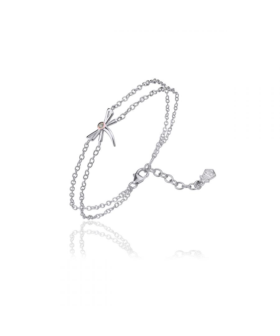 The delicate beauty of the damselfly is reimagined in sterling silver and 9ct gold with a dazzling gem at its heart, showcased in this stylish dual string silver bracelet. Known as one of the most beautiful insects on Earth, let our Damselfly bracelet inspire your jewellery collection.