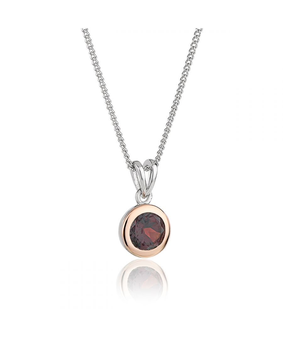 Celebrate that special January birthday with a gorgeous garnet gemstone - richly encased in 9ct Welsh gold and sterling silver in our classic pendant design on a matching chain. This vibrant red jewel really makes a statement, and the birthstone is said to symbolise friendship and trust.